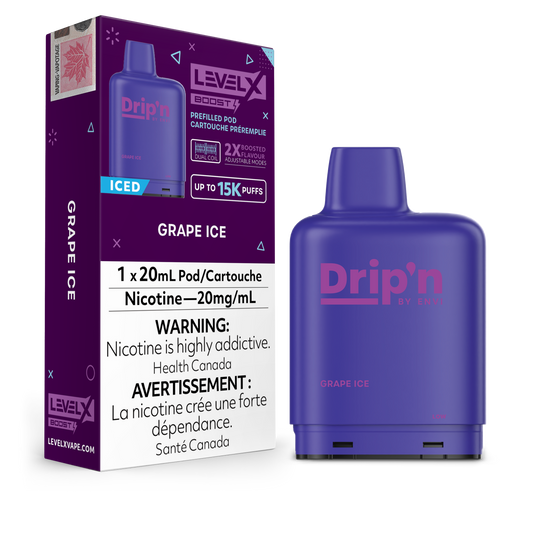 Level X Drip'n Boost - Grape Ice / 20 mg / 20 mL