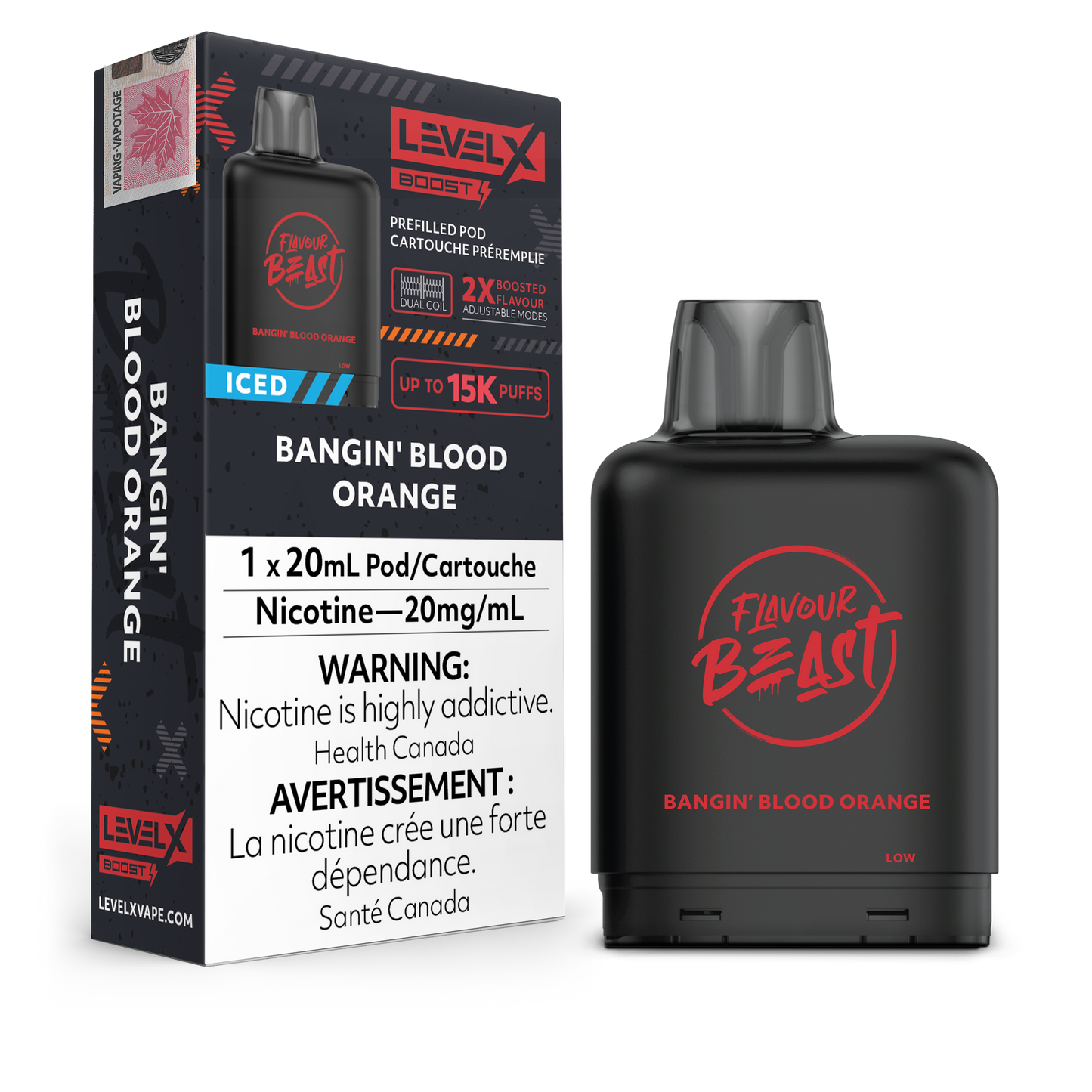 Level X Boost - Bangin' Blood Orange Iced / 20 mg / 20 mL