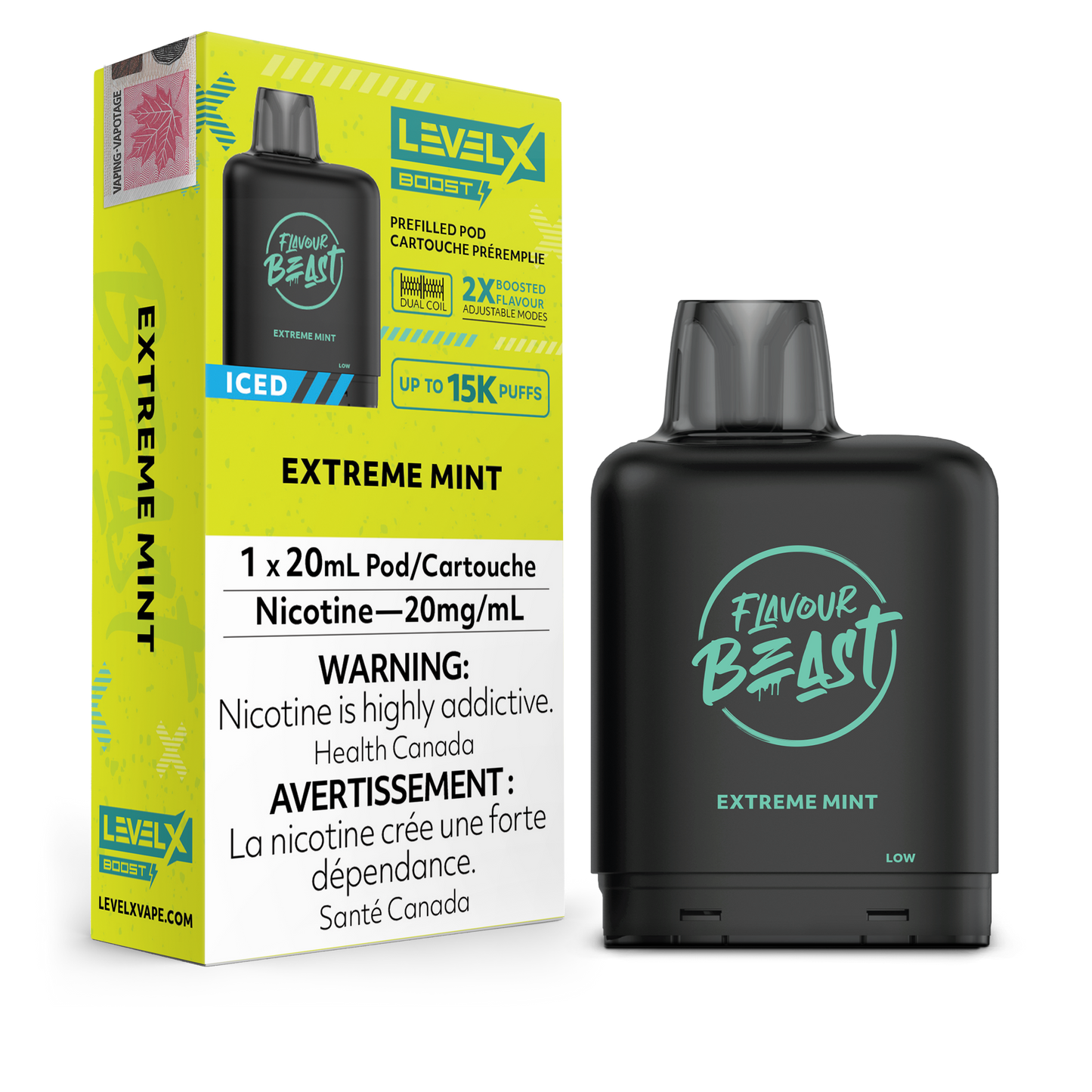 Level X Boost - Extreme Mint Iced / 20 mg / 20 mL