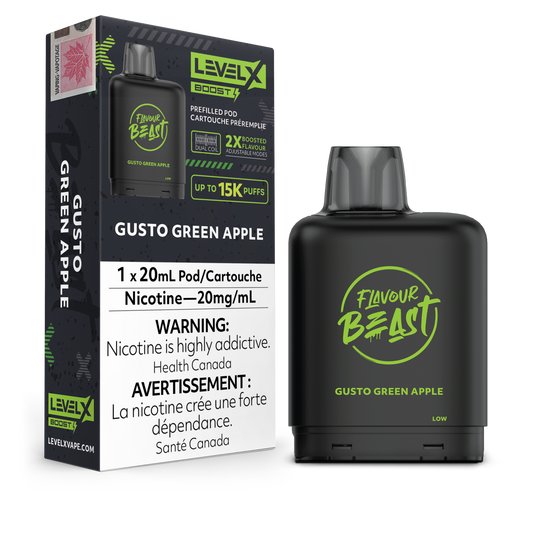 Level X Boost - Gusto Green Apple / 20 mg / 20 mL