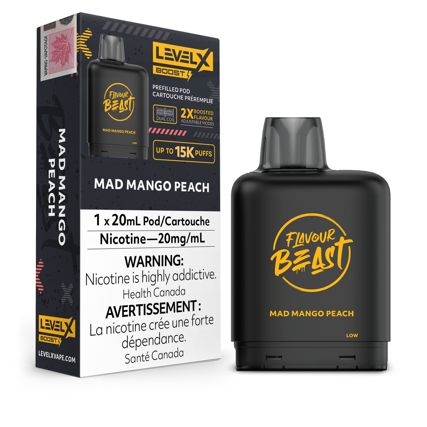 Level X Boost - Mad Mango Peach / 20 mg / 20 mL