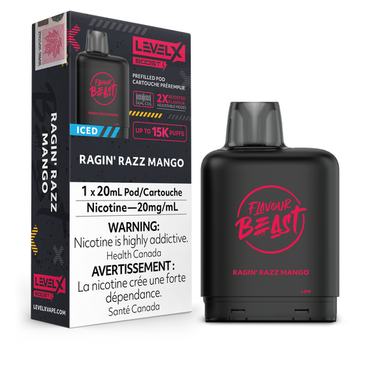 Level X Boost - Ragin' Razz Mango Iced / 20 mg / 20 mL