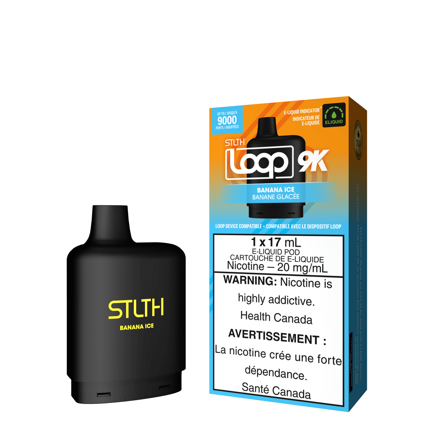 STLTH Loop 9K - Banana Ice / 20 mg / 17 mL