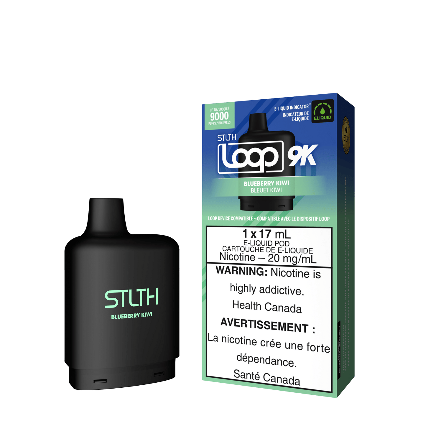 STLTH Loop 9K - Blueberry Kiwi / 20 mg / 17 mL