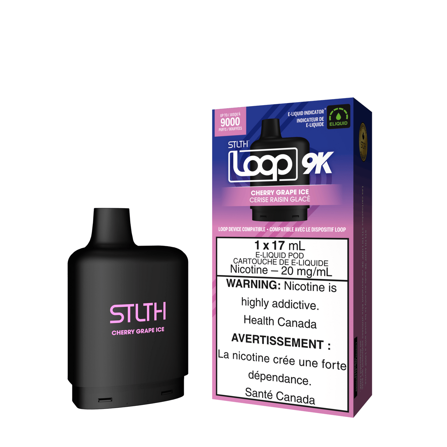 STLTH Loop 9K - Cherry Grape Ice / 20 mg / 17 mL