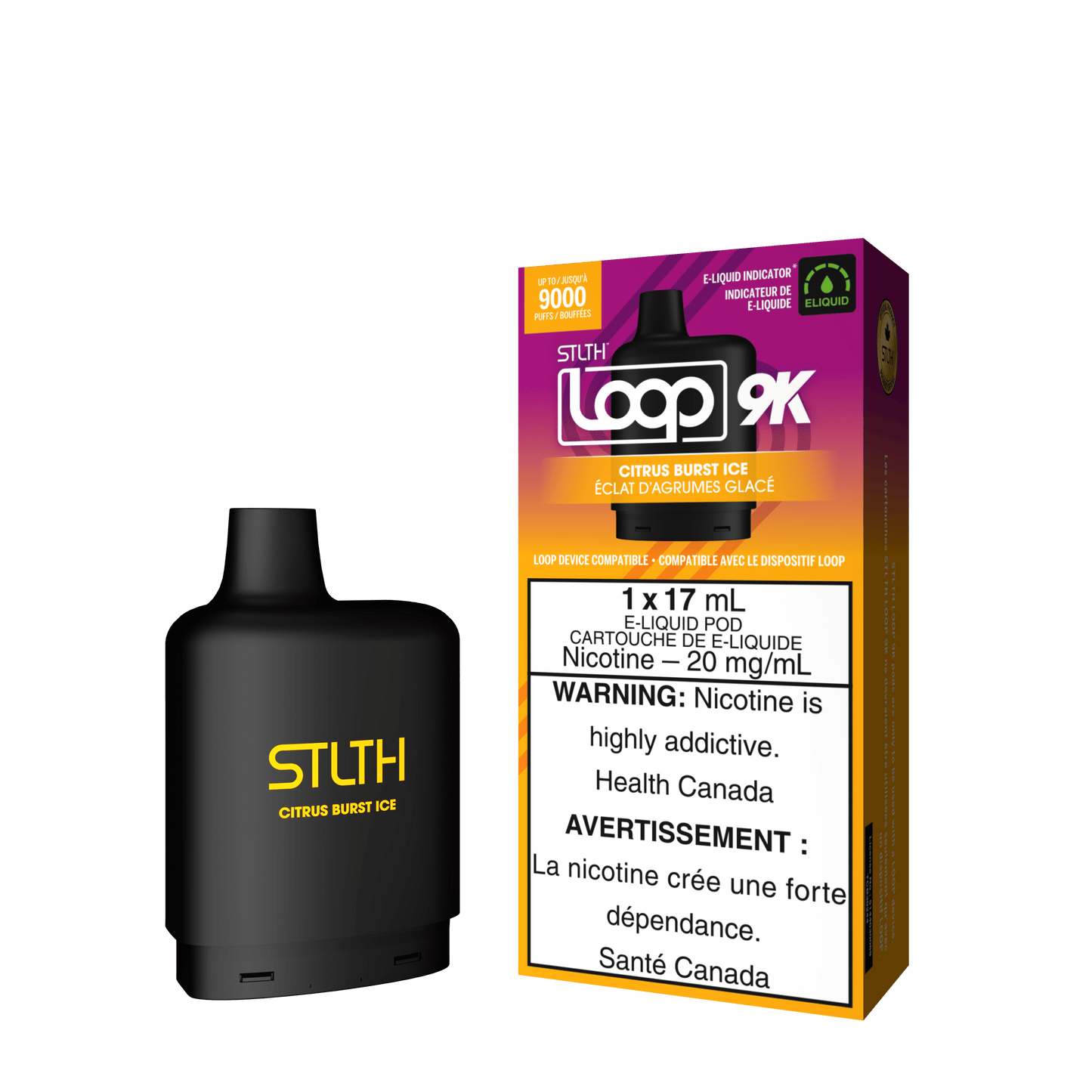 STLTH Loop 9K - Citrus Burst Ice / 20 mg / 17 mL