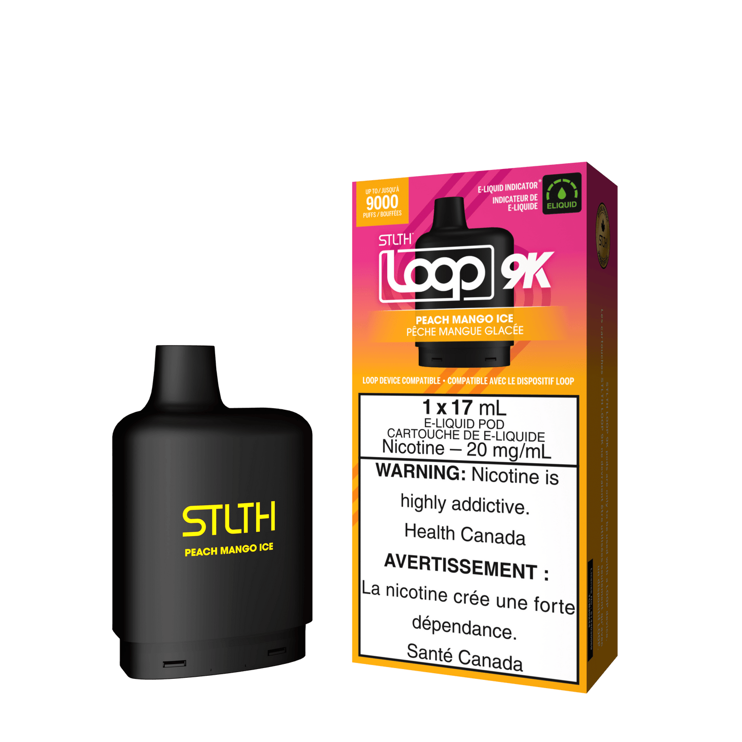 STLTH Loop 9K - Peach Mango Ice / 20 mg / 17 mL