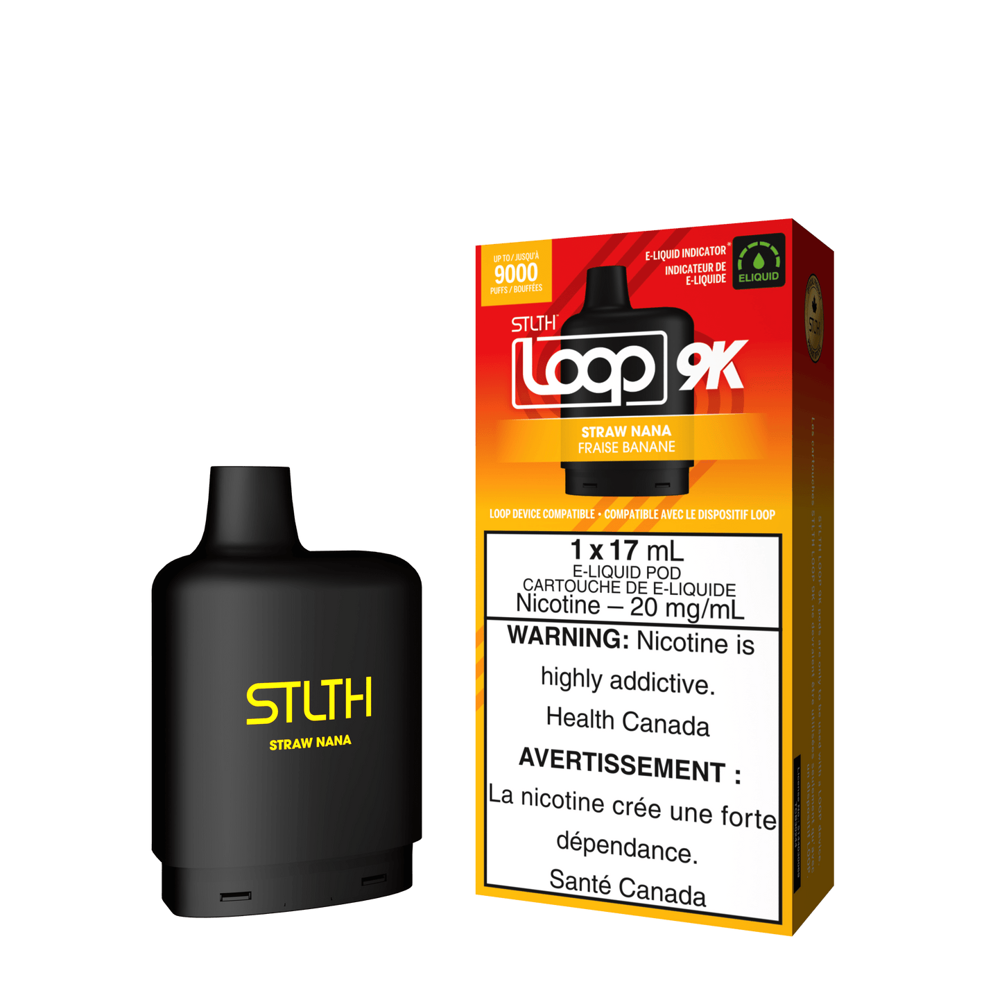 STLTH Loop 9K - Straw Nana / 20 mg / 17 mL