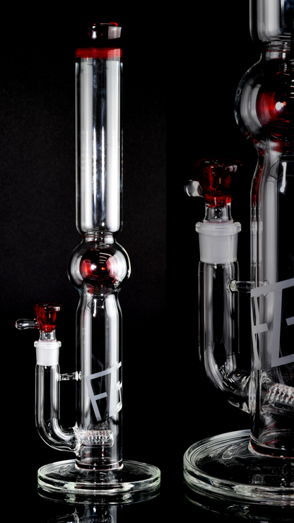 Full Zirk Glass - Inline Ball Tube - Red