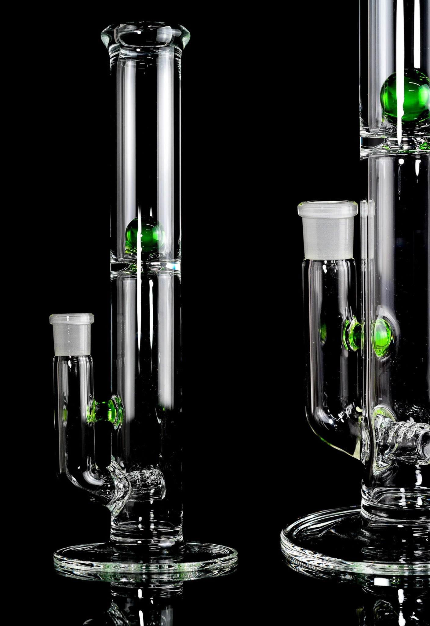 Green Belt Glass - Mini Inline W/ Marble Splash Guard - 1