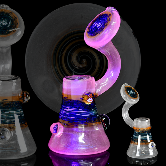 Keys Glass - 14mm Dewar Bubbler - White UV