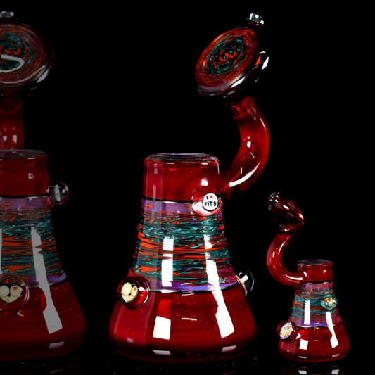 Keys Glass - 14mm Dewar Bubbler - Red