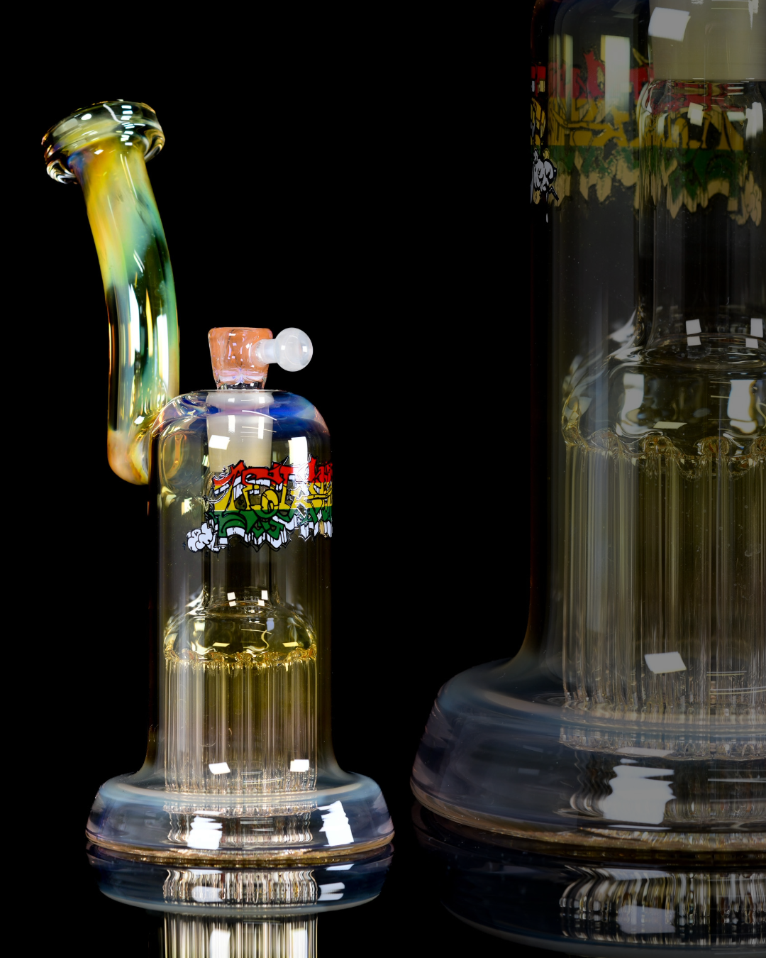 Leisure Glass - 18mm Fumed 16 Arm Bubbler