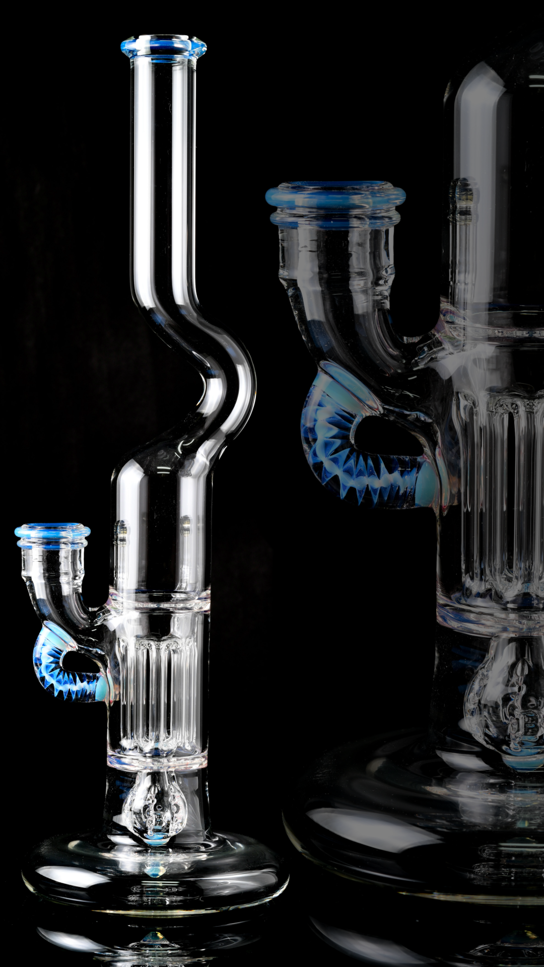 Blazed Glass - Aqurias Accented Mini Hollow Foot Pillar