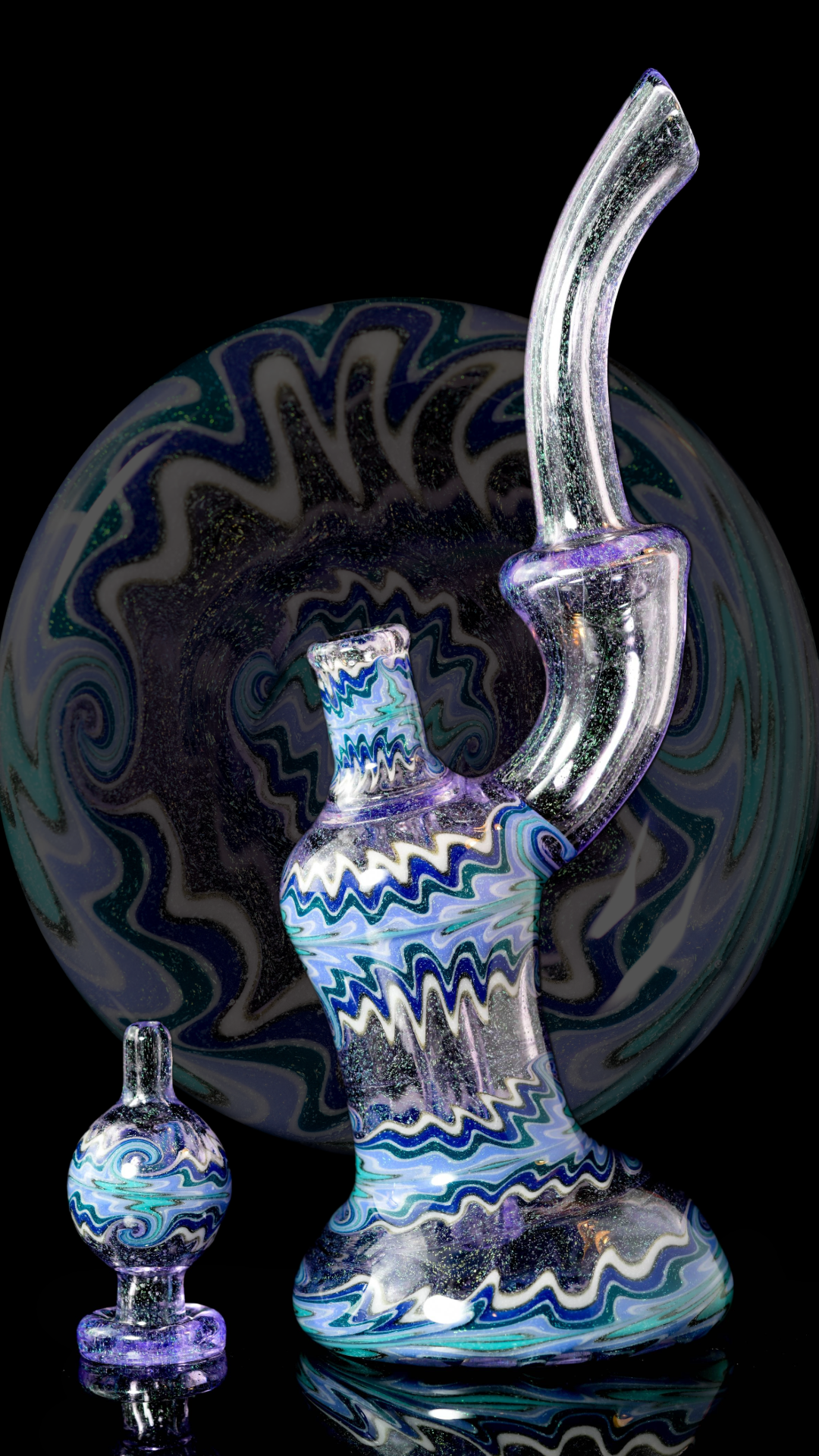 Al Gore - 10mm Dichro Bubbler W/ Matching Bubble Cap