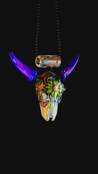 Windstar x Hicdog x Sleevie Wonder - Cow Skull Pendant