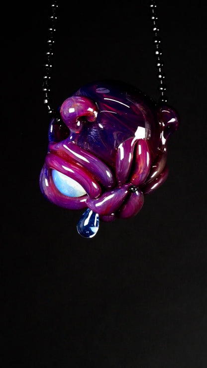 Castro Glass - Drippy Teddy Pendant - 4