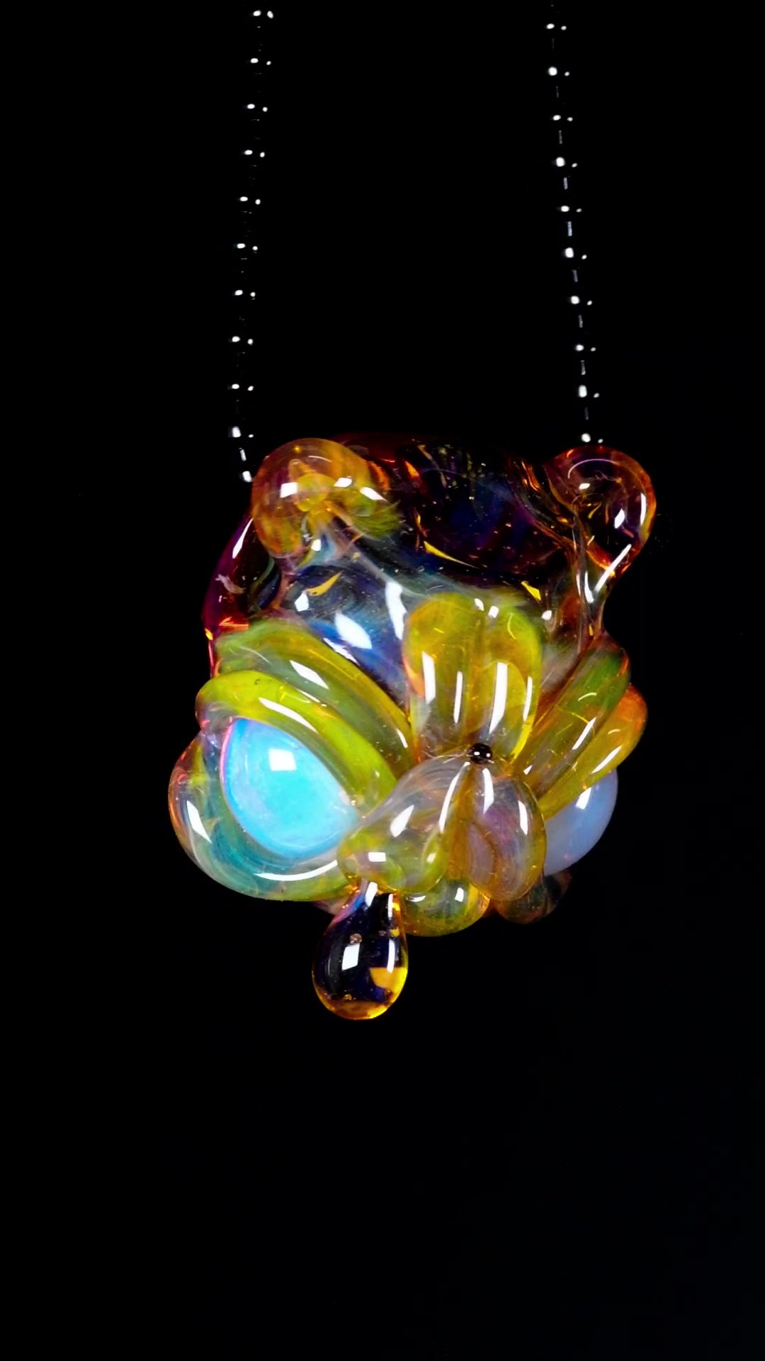 Castro Glass - Drippy Teddy Pendant - 3