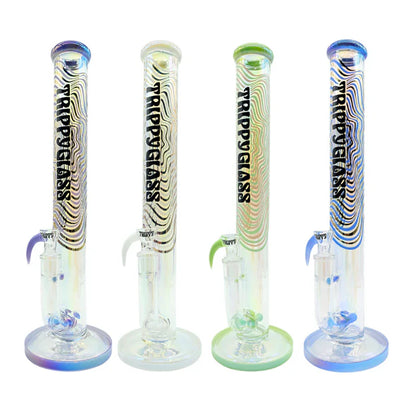 Trippy Glass - 17" Holographic Double Inline Straight Tube