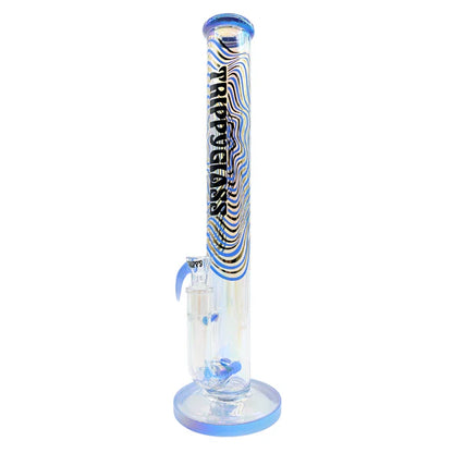 Trippy Glass - 17" Holographic Double Inline Straight Tube