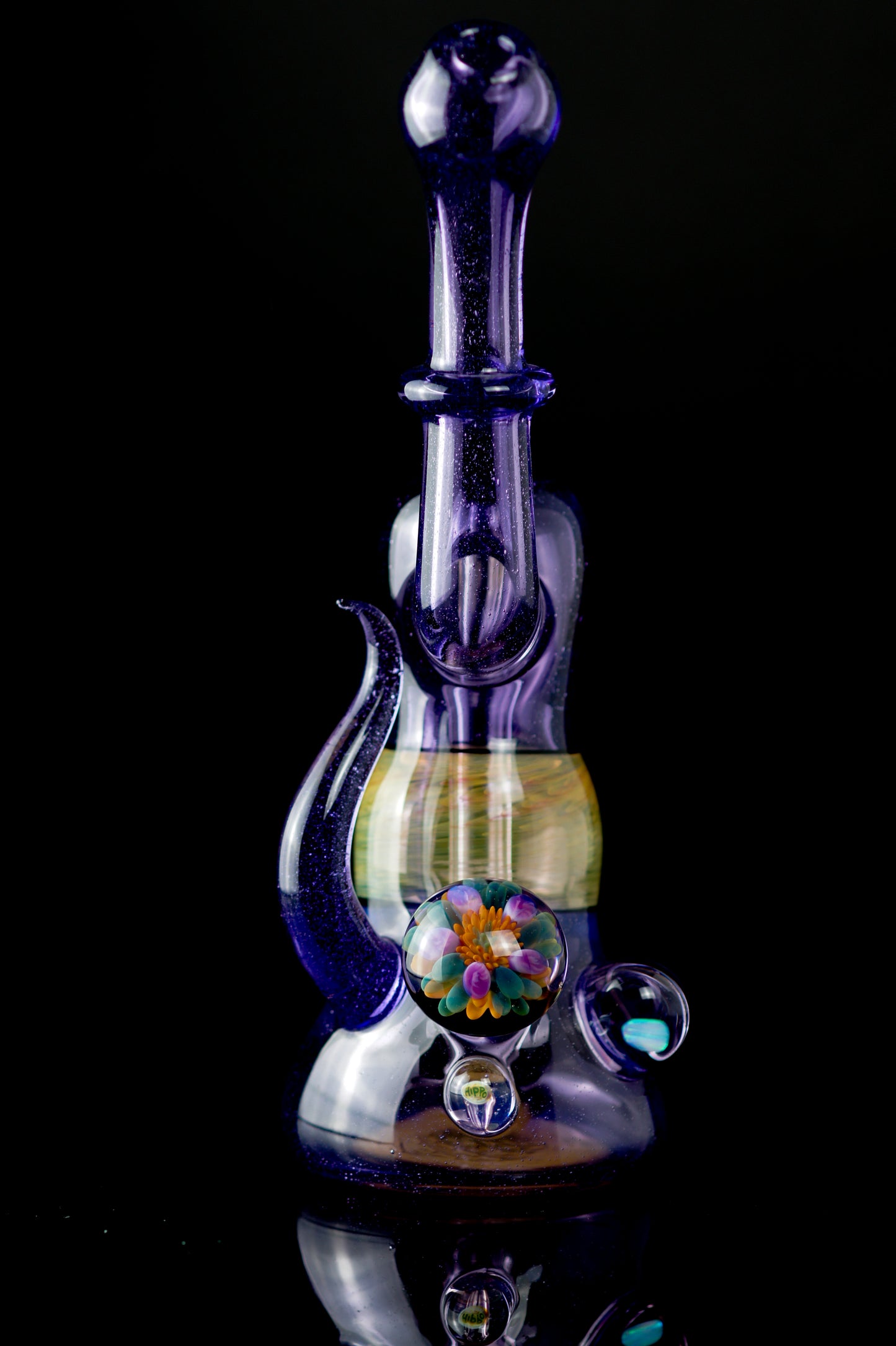 Hippo Glass - Purple Loli Sherlock Bubbler 10mm